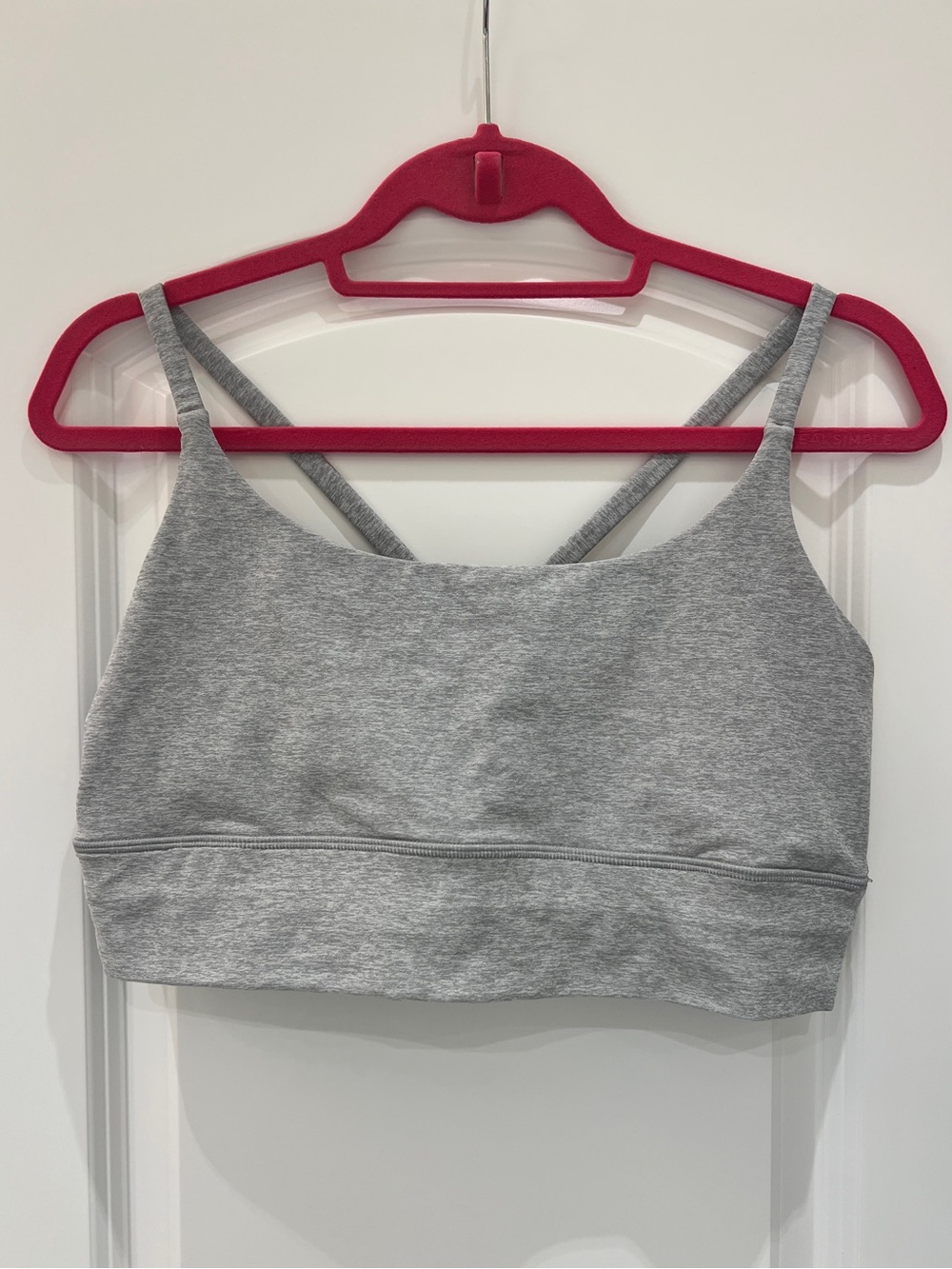 Vuori Long Line Elevation Strappy Sports Bra Heathered Grey Size XL